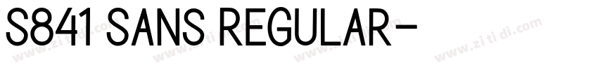 S841 Sans Regular字体转换